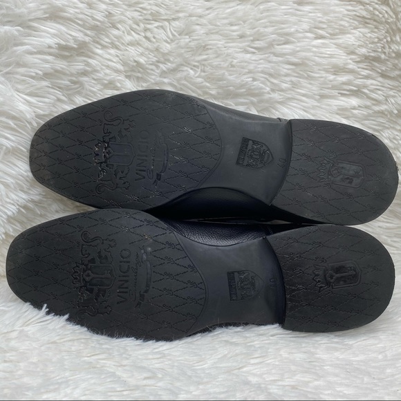 Vinicio black leather lace heels oxfords main image 6